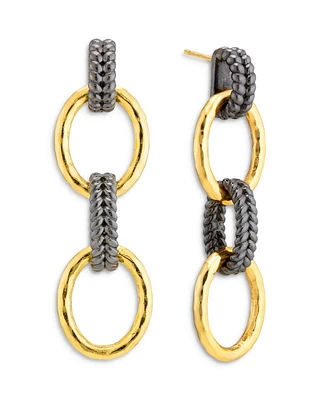 Cleopatra Regal Double Link Drop Earrings