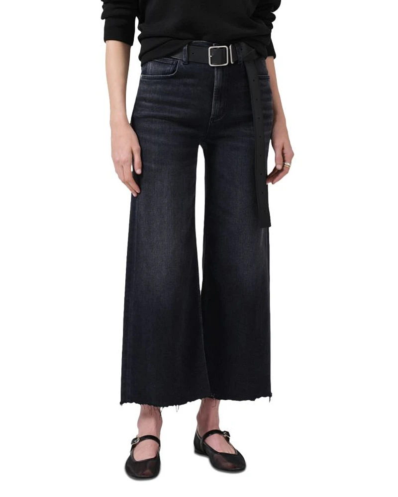 Lyra High Rise Cropped Wide Leg Jeans Medallion