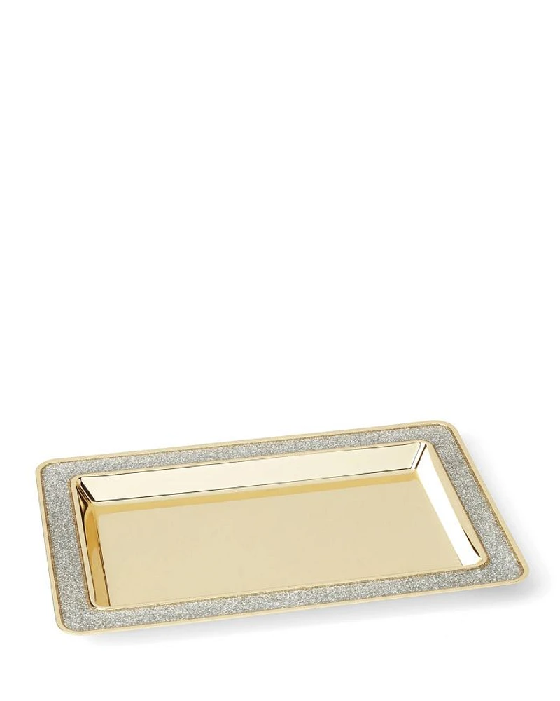 Sitting Pretty Silver Glitter Catch All Tray