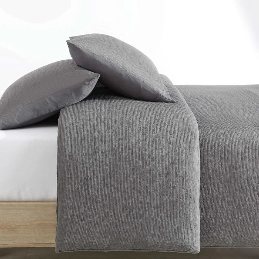 Seersucker 3 Piece Duvet Cover Set