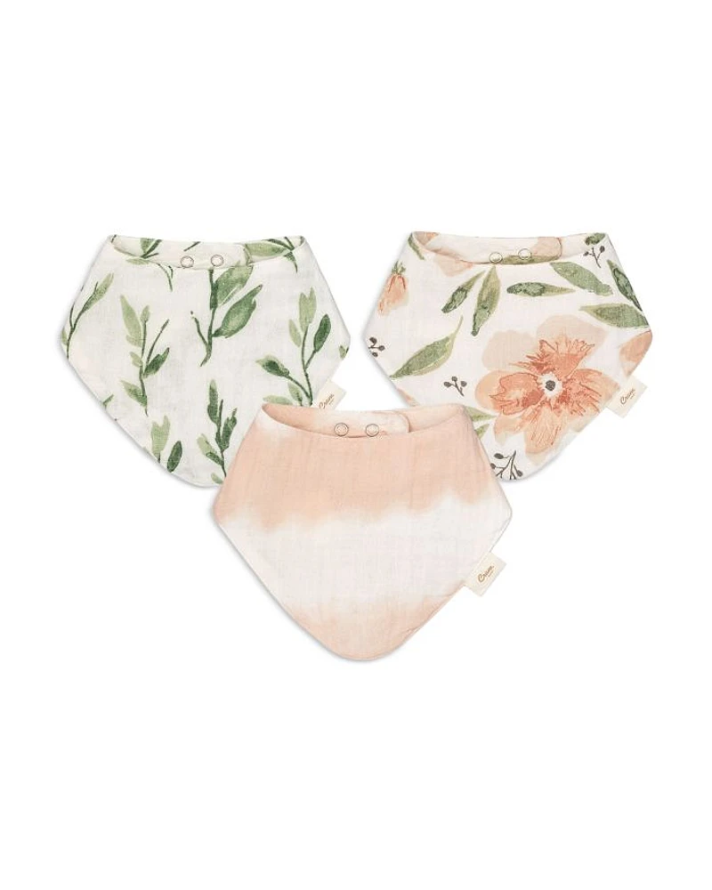 Parker Floral Muslin Bib Set, 3 Pack - Ages 0-36 Months