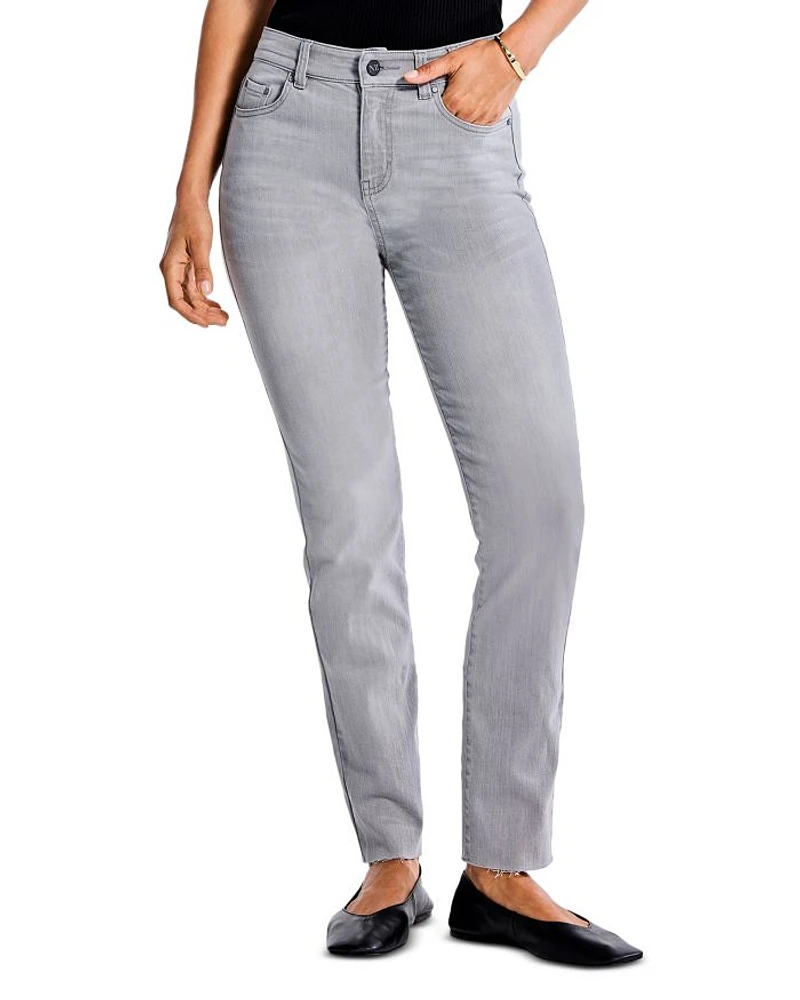 Mid Rise Straight Ankle Jeans Mercury