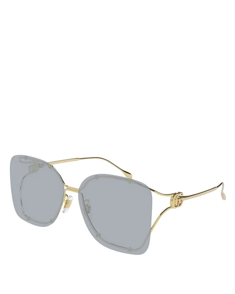 Flat & Bend Square Sunglasses, 60mm