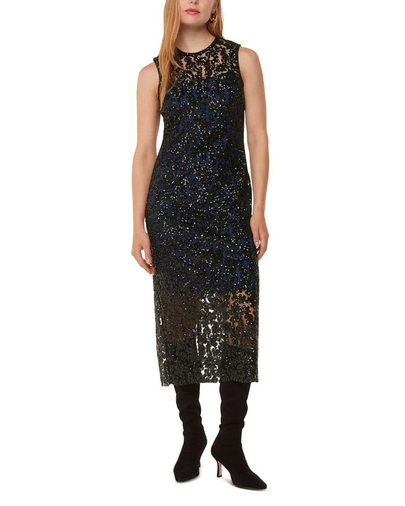 Lyra Floral Sequin Midi Dress