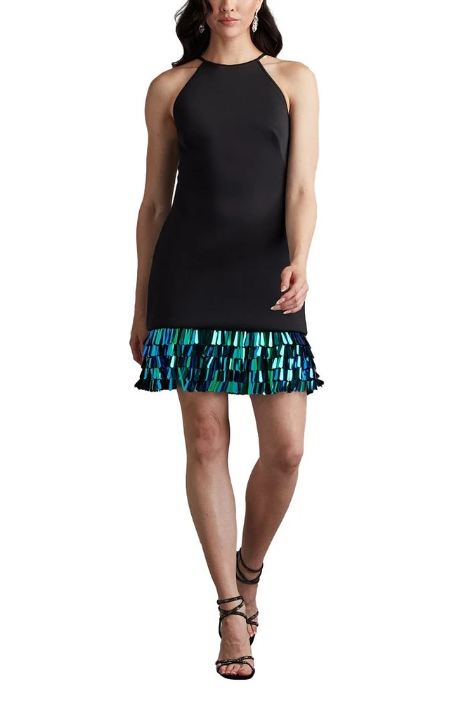 Selena Neoprene Sequin Fringe Mini Dress