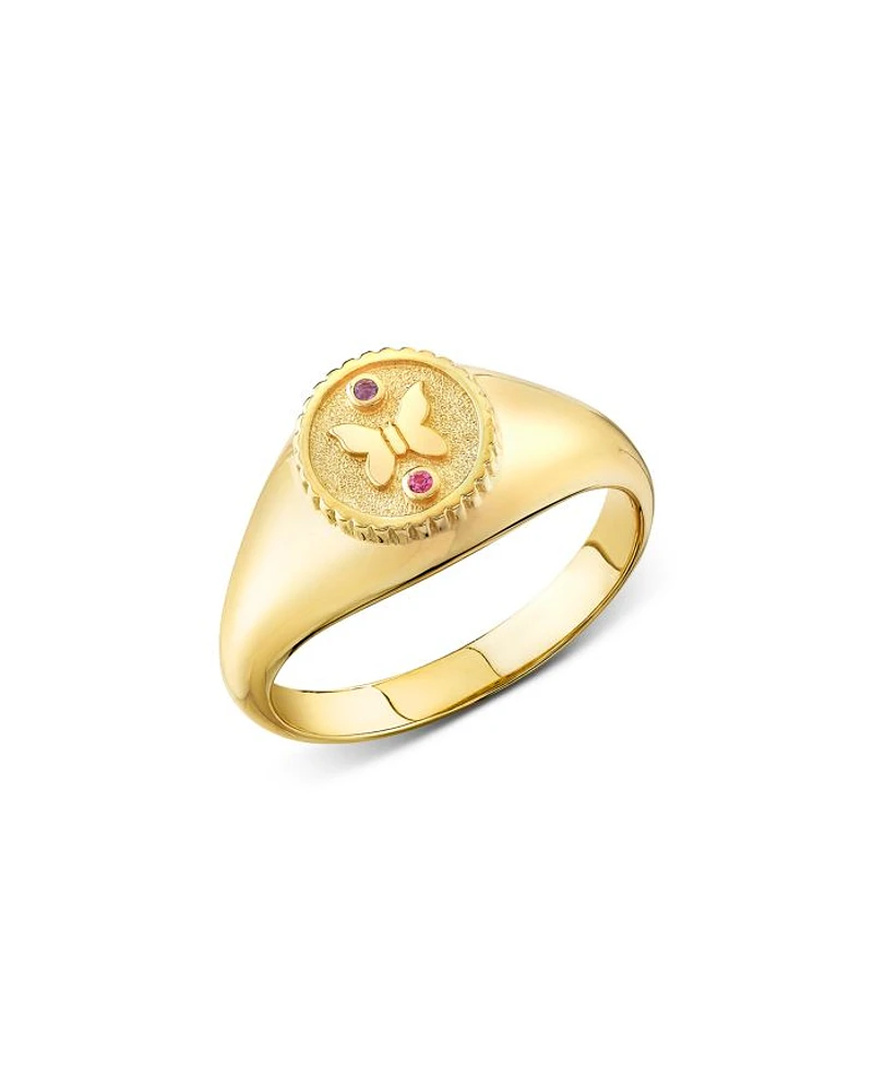 Wicked x Sydney Evan 14K Yellow Gold Glinda Signet Ring