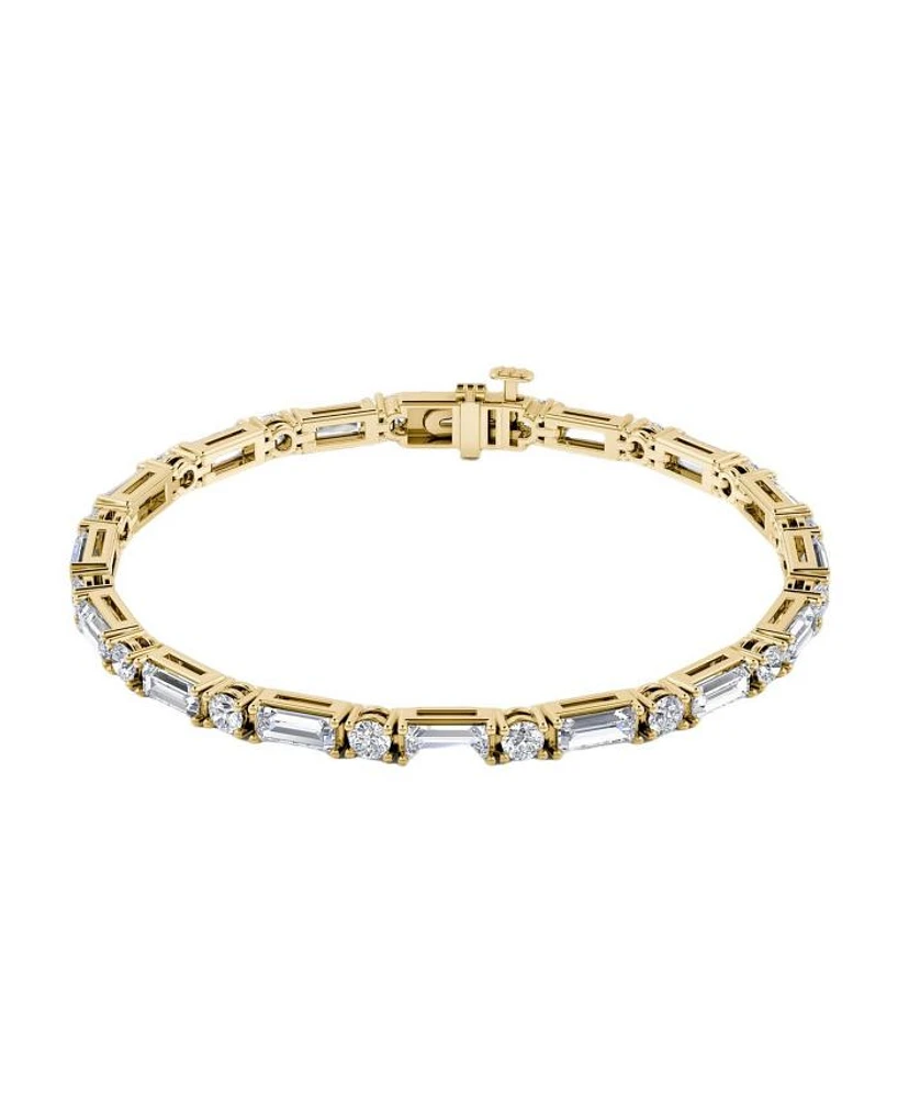 Mixed Shape Bracelet, Baguette & Brilliant Round Lab Grown Diamonds