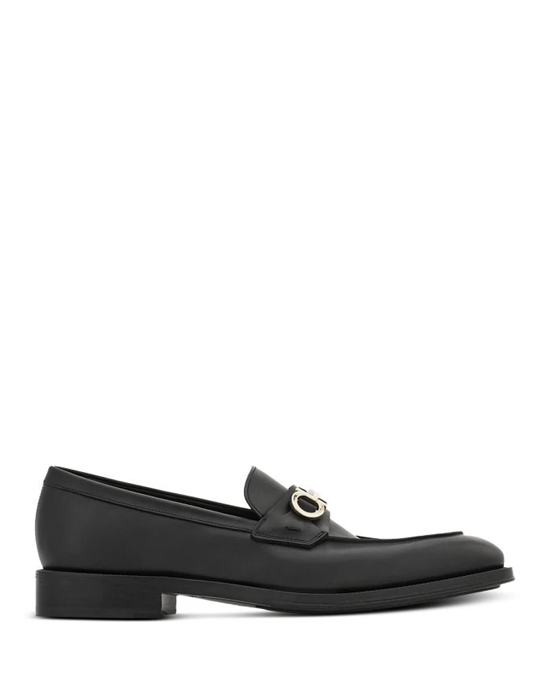 Men's Benedict Moccasin Loafers with Gancini Ornament