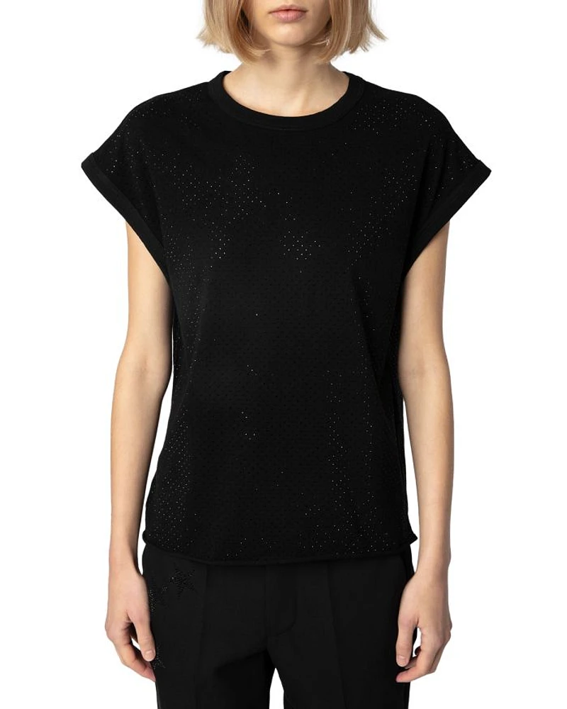 Cecilia HC AO Strass Noir Top