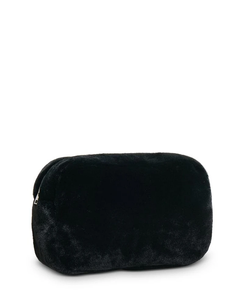 Noor Leopard Faux Fur Jumbo Pouch