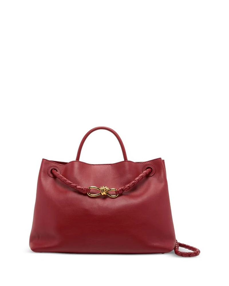 Andiamo Leather Top Handle Bag