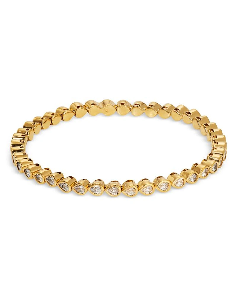 Dazzle Cubic Zirconia Bezel Stretch Bracelet