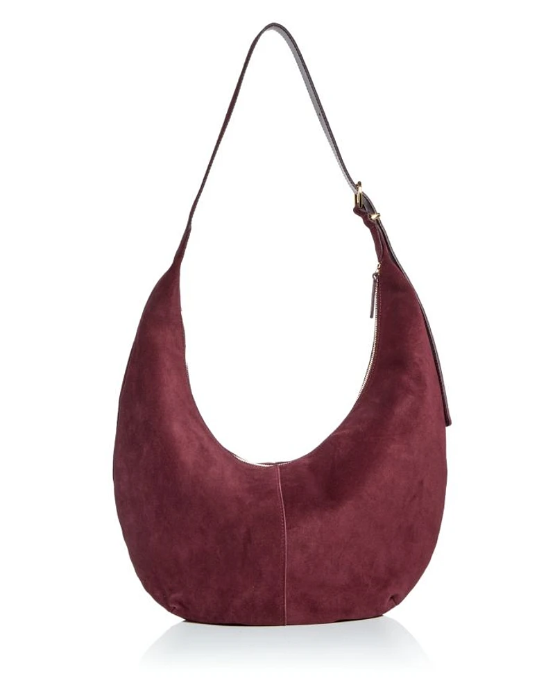 Slouch Suede Hobo Shoulder Bag
