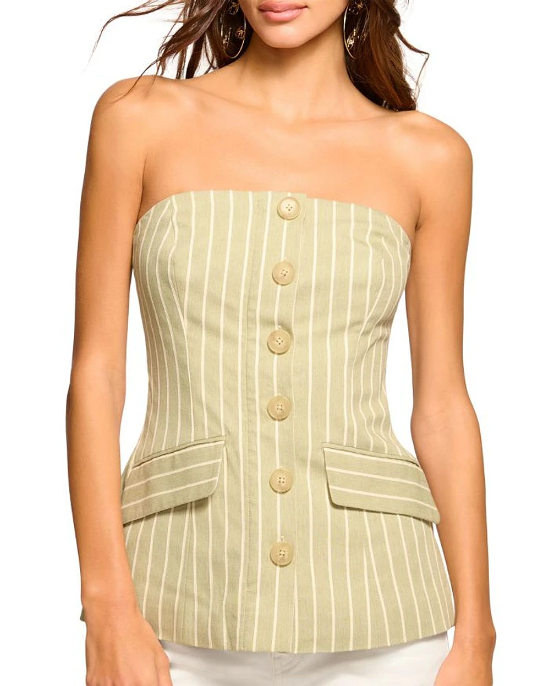 Tiffany Striped Strapless Top