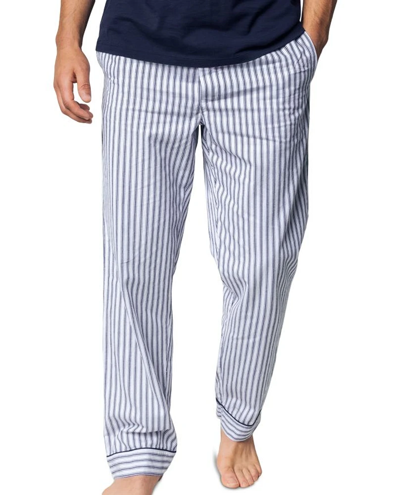 Cotton Twill Ticking Stripe Pajama Pants