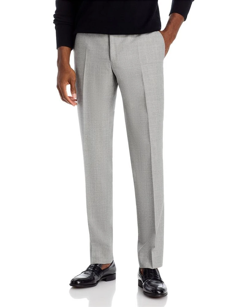 Capri Mélange Solid Slim Fit Dress Pants