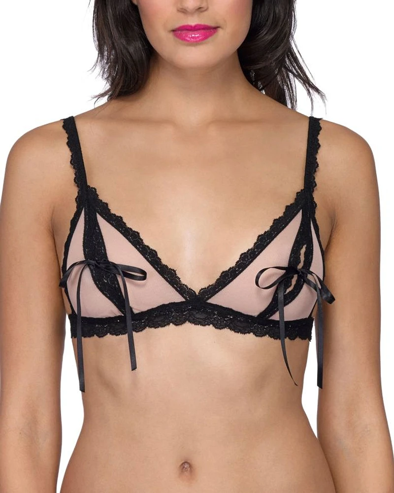After Midnight Stretch Tulle Peekaboo Bralette