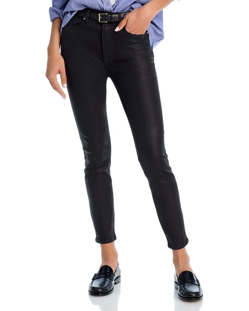 x Alix Earle The High Rise Skinny Jeans Black Coat