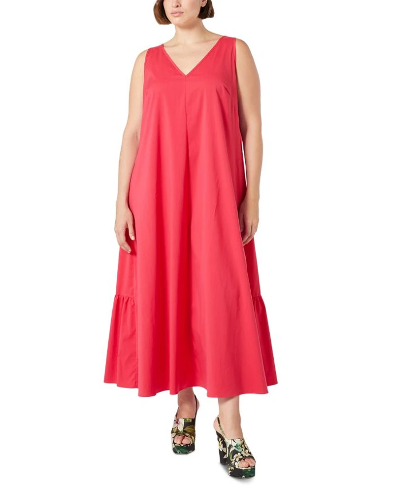 2A Uscita Camera V Neck Flared Dress