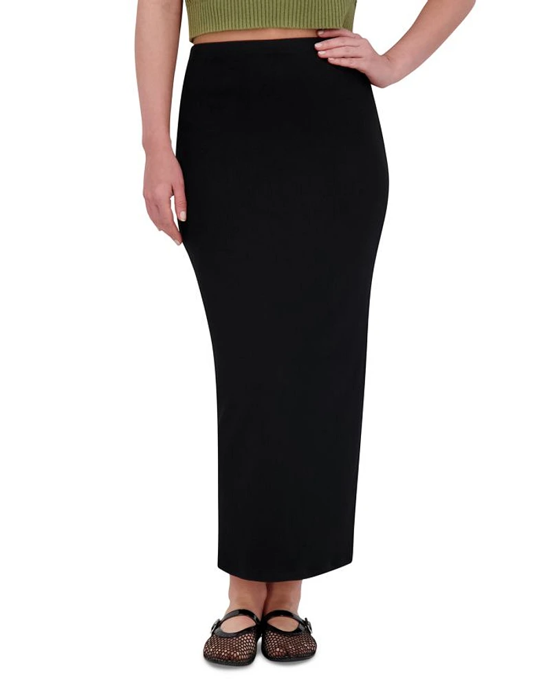 Slim Rib Knit Skirt