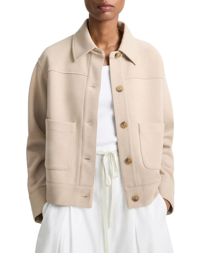 Cropped Patch Pocket Jacket