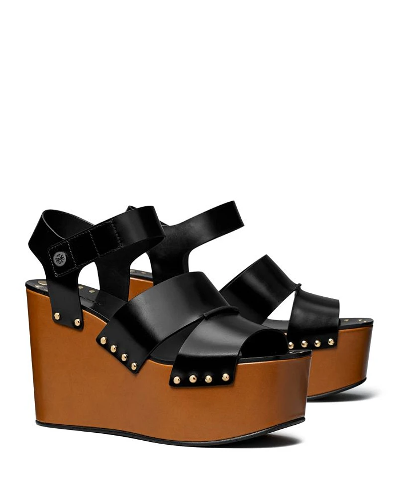 Women's Studded Platform Wedge Sandals