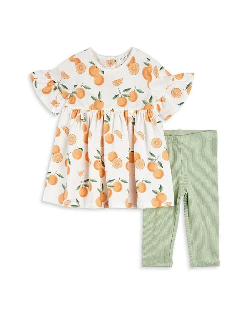 Girls' Floral Poplin Dress Set - Baby