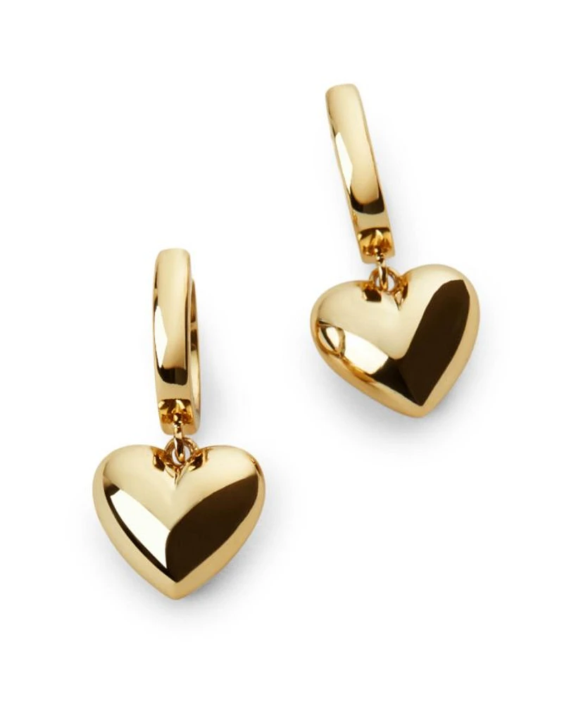 Jessica Puffed Heart Hoops