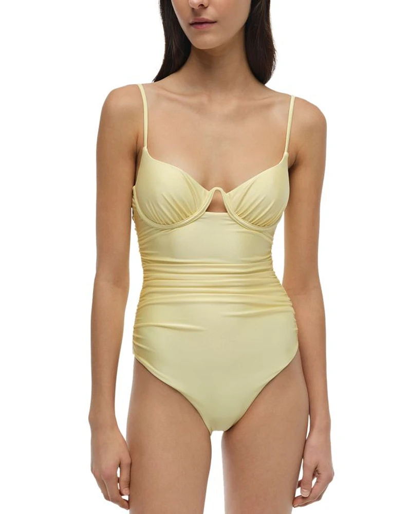 Laine Ruched Cup Underwire One Piece Swimsuit