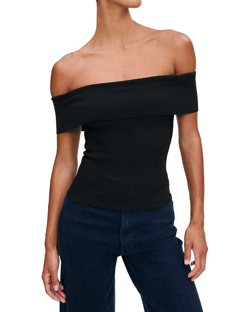Off-the-Shoulder Instasculpt™ Rib Top