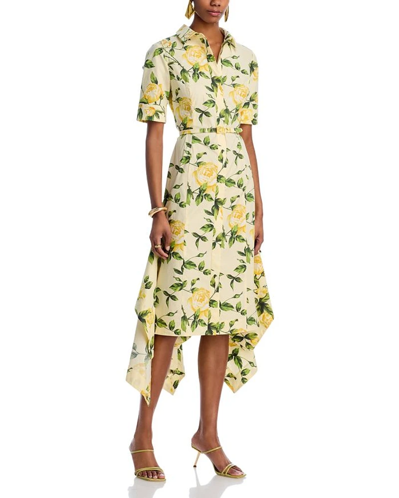 Short Sleeve Button Front English Rose Dress