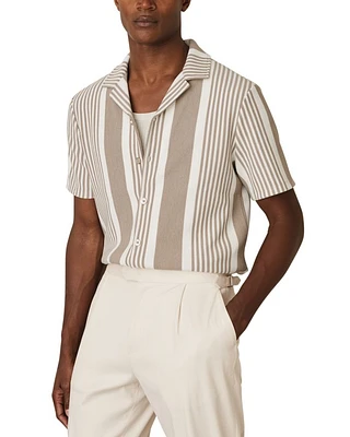 Alcazar Stripe Ribbed Cuban Shirt