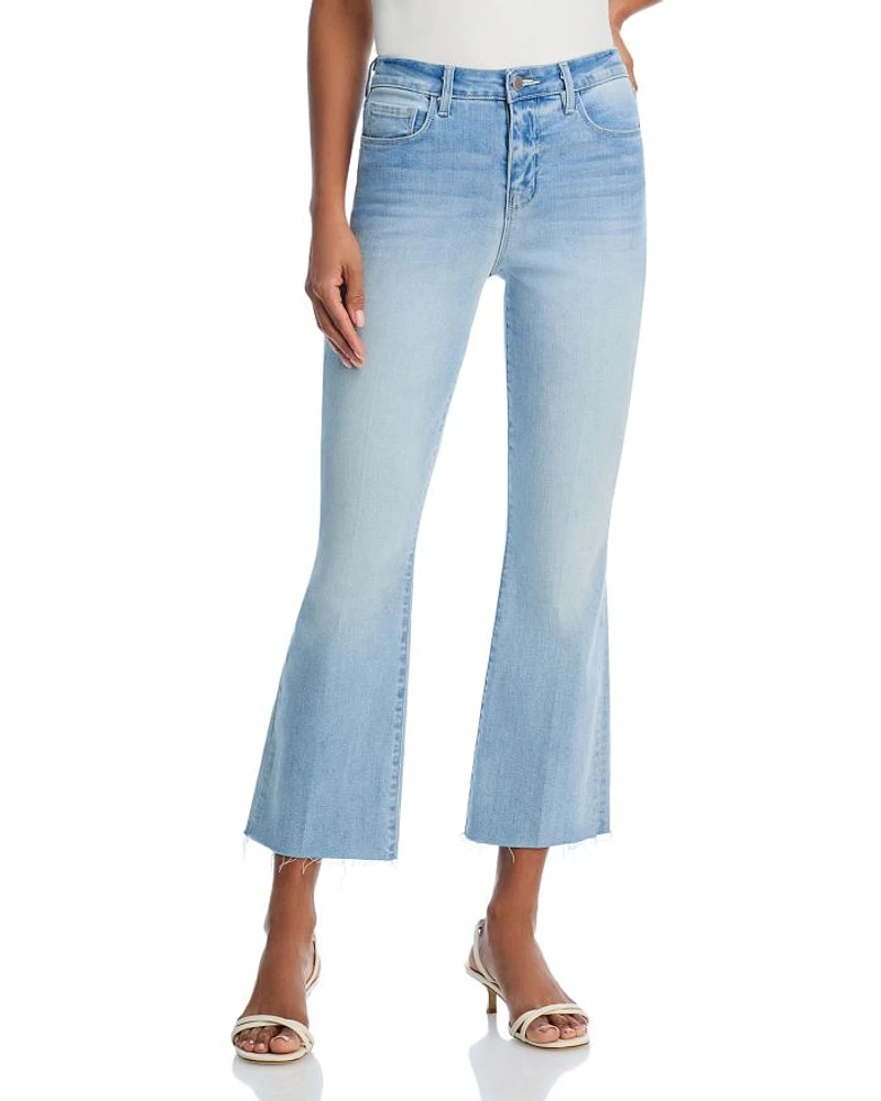 Kendra High Rise Cropped Flare Jeans Dorian