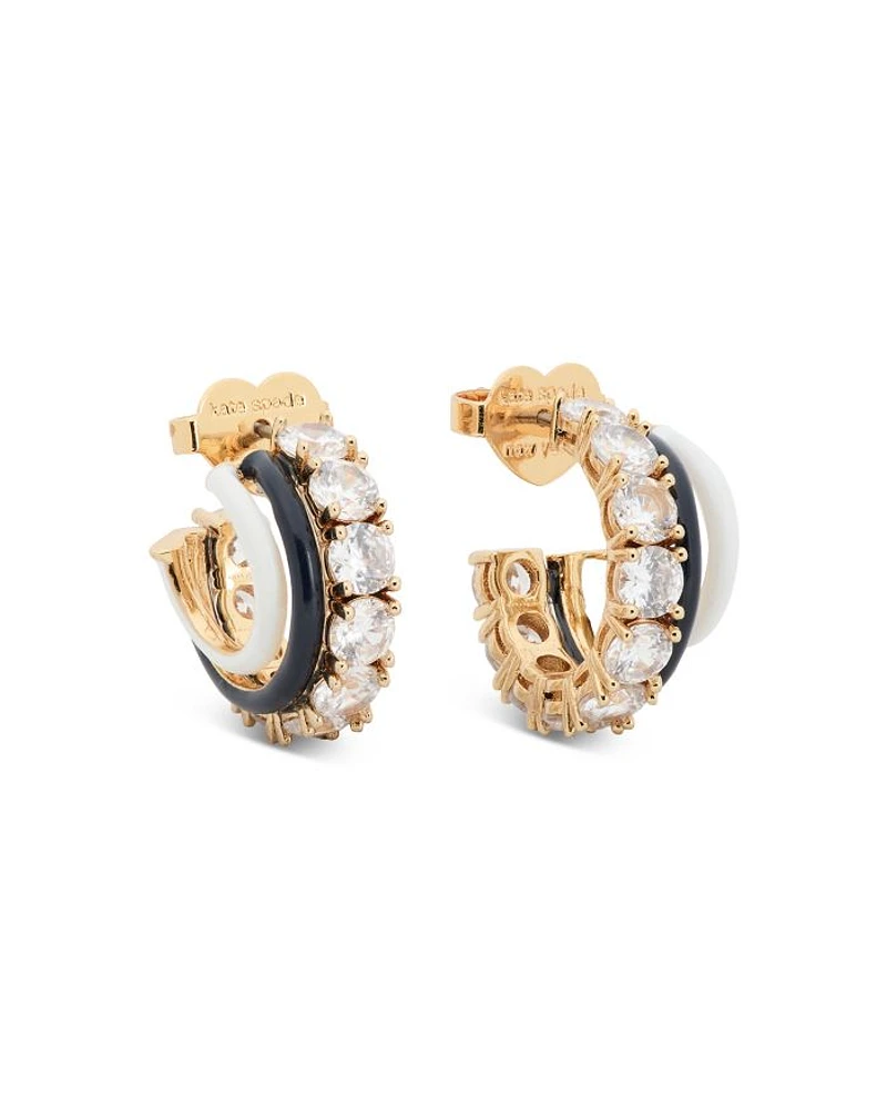 Hint of Shimmer Stacked Huggies Earrings