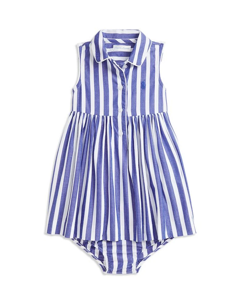 Girls' Striped Cotton Shirt Dress & Bloomer - Baby