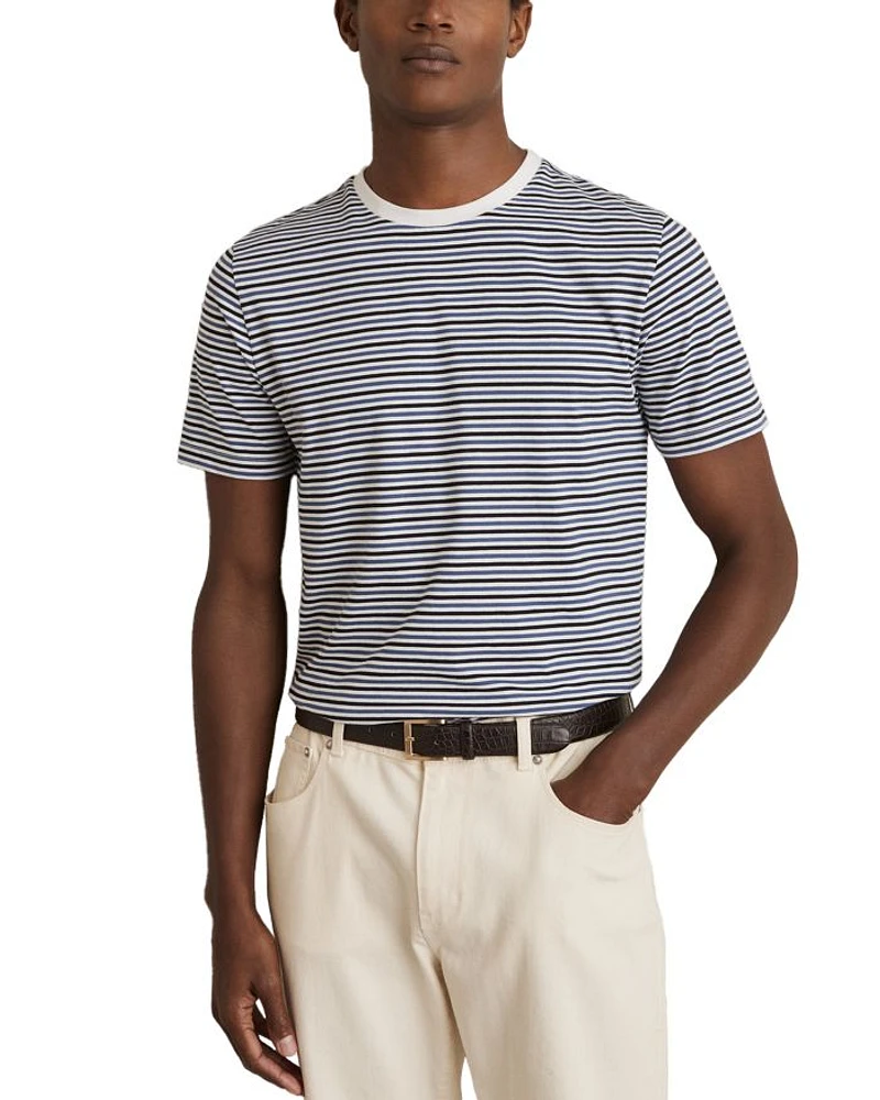 Regular Fit Mercerised Striped Tee