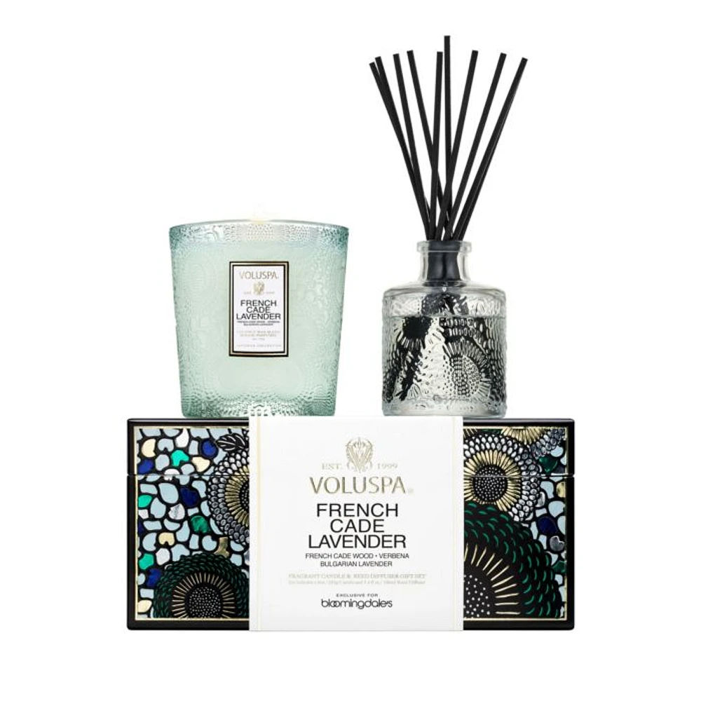 French Cade Lavender Candle & Reed Diffuser Gift Set - Exclusive