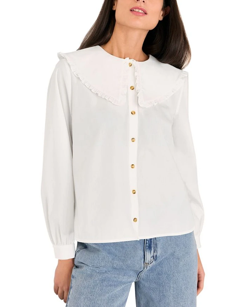 Cotton Collar Detail Top