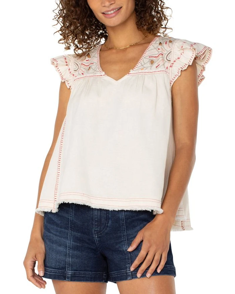 Flutter Sleeve Top