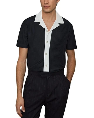 Aster Textured Colorblock Cuban Shirt