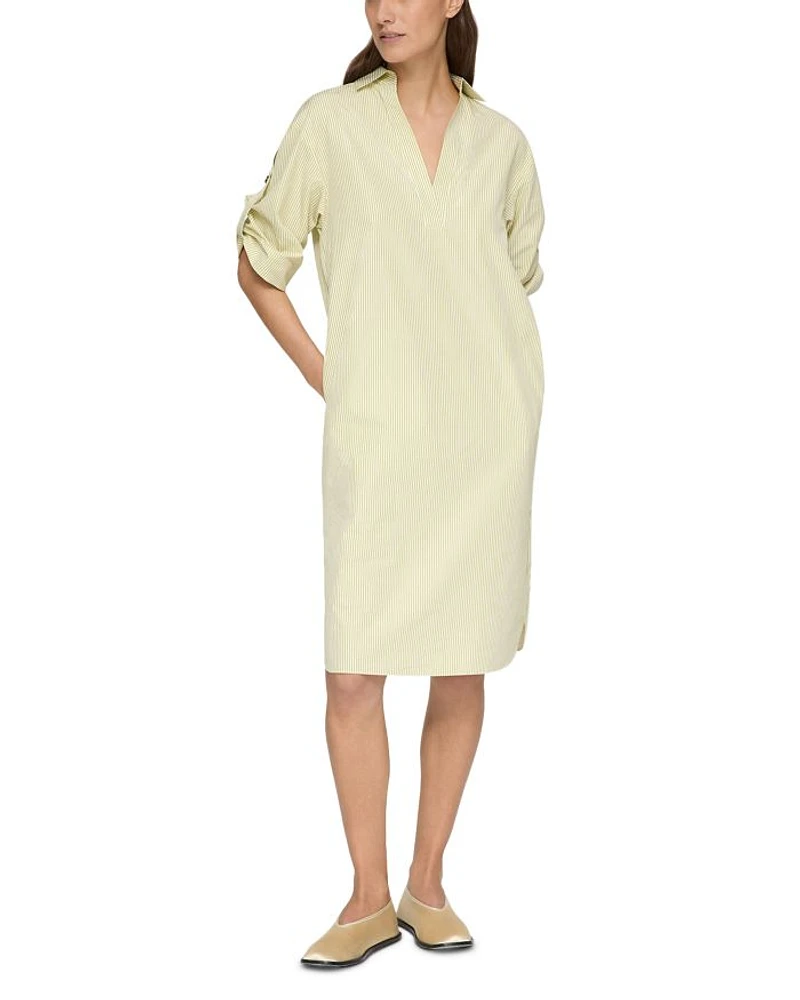 Tab Sleeve Popover Dress