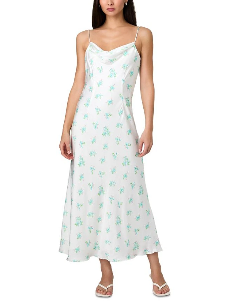 Anna Fleur Satin Maxi Dress