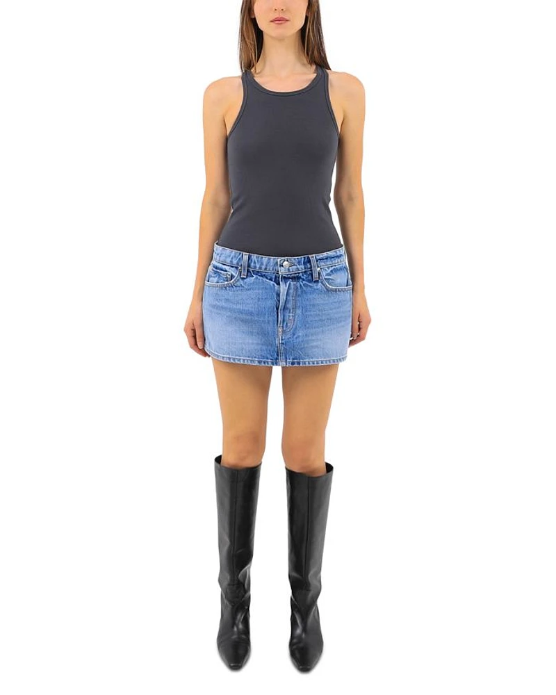 Cherry Denim Mini Skirt
