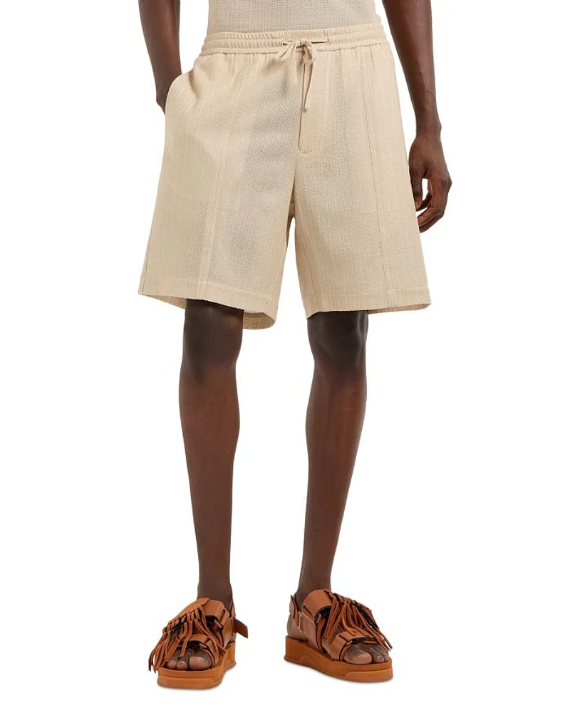 Woven Cotton Drawstring Shorts