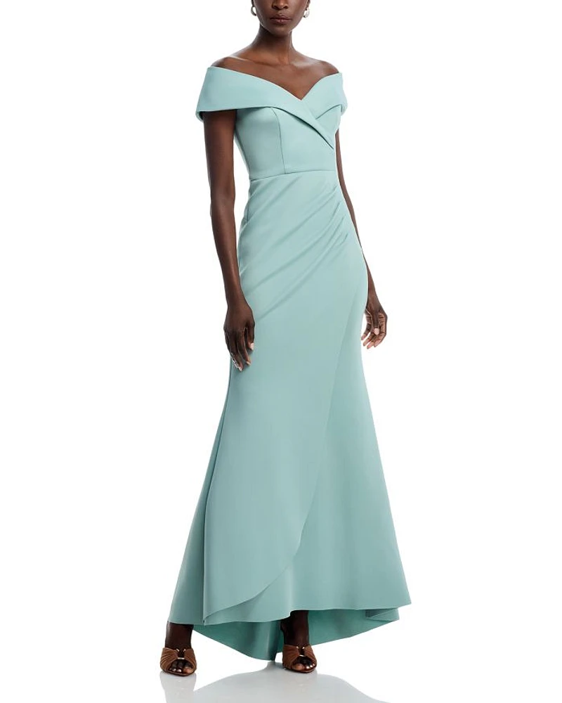 Off The Shoulder Scuba Dress - Exclusive