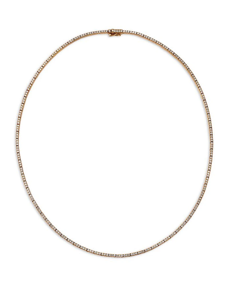Diamond Tennis Necklace in 14K Yellow Gold, 2.4 tcw