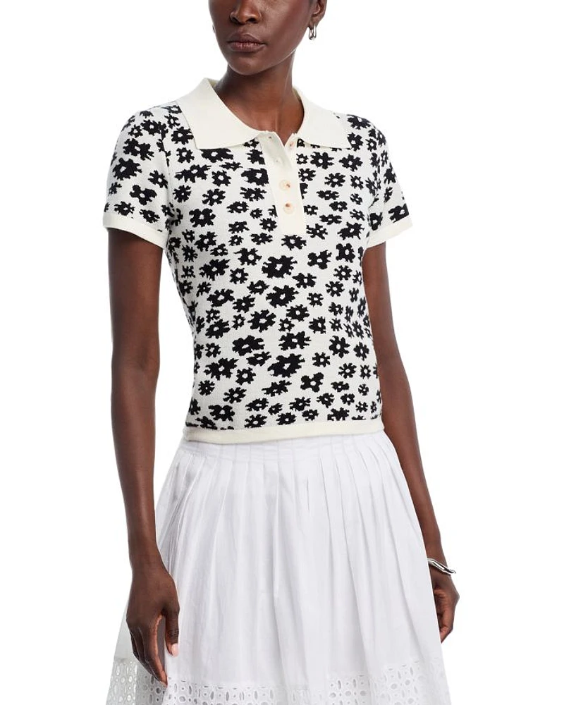 Floral Print Polo Shirt
