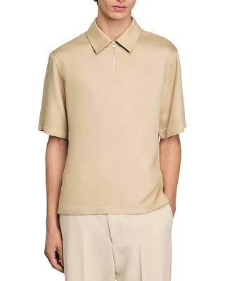 Zip-Neck Polo Shirt