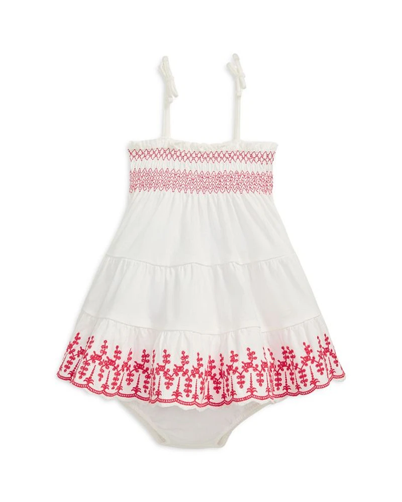 Girls' Eyelet Cotton Jersey Dress & Bloomer - Baby