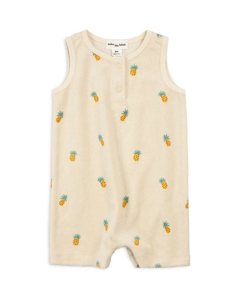 Boys' Pineapple Print Terry Cloth Romper - Baby